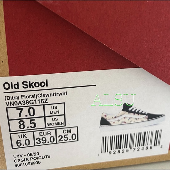 🌸Sale🌸 VANS Old Skool Ditsy Floral Women’s Sneakers Roses Pattern VN0A38G116Z - Picture 11 of 11